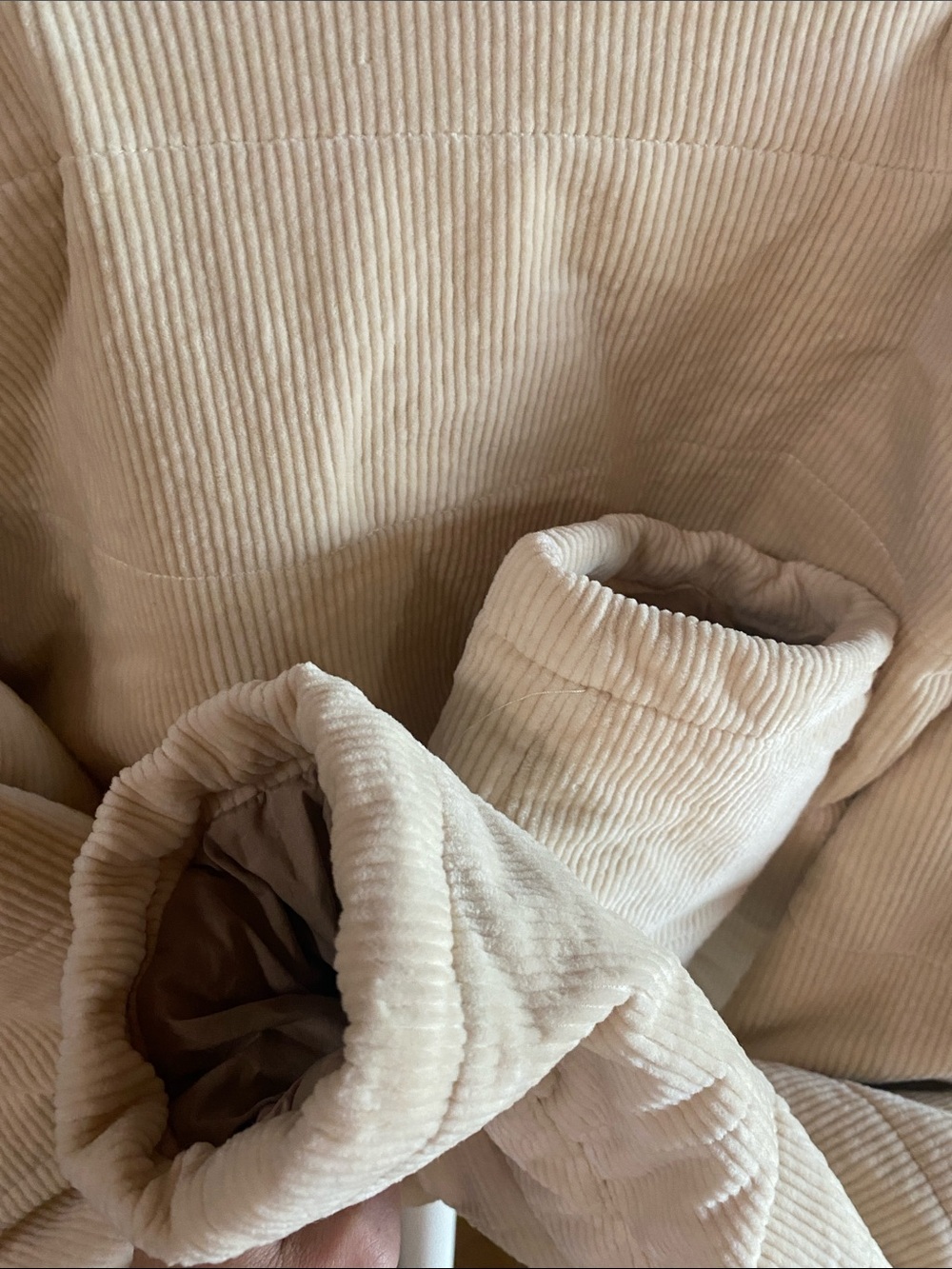 Soft Cream Corduroy Puffer Jacket by Jackson Rowe - Picture 6 of 8